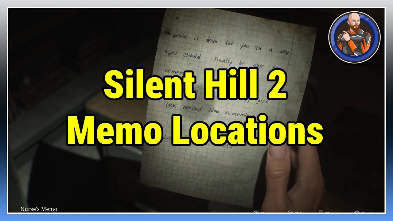 Silent Hill 2 Remake Memo's Locations YouTube
