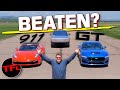 I didnt expect this close of a race  tesla cybertruck vs mustang gt vs porsche 911 drag race