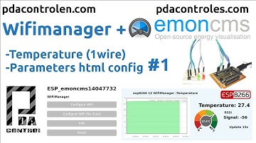 WifiManager + Emoncms + ESP8266 , Configure & measurement Temperature #1 : PDAControl