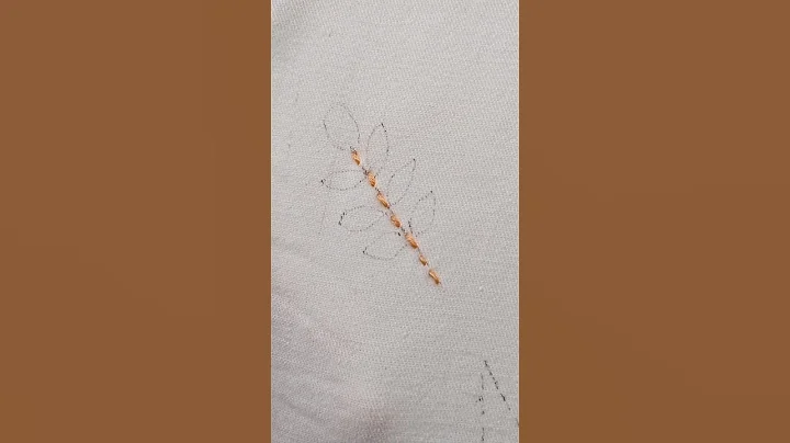 Making Flower Leaf Embroidery Part 1 #shorts #short