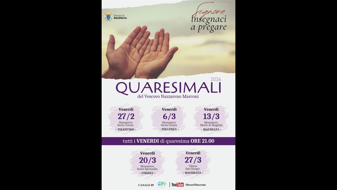 Quaresimali 2026 - Monastero Santa Sperandia - Cingoli