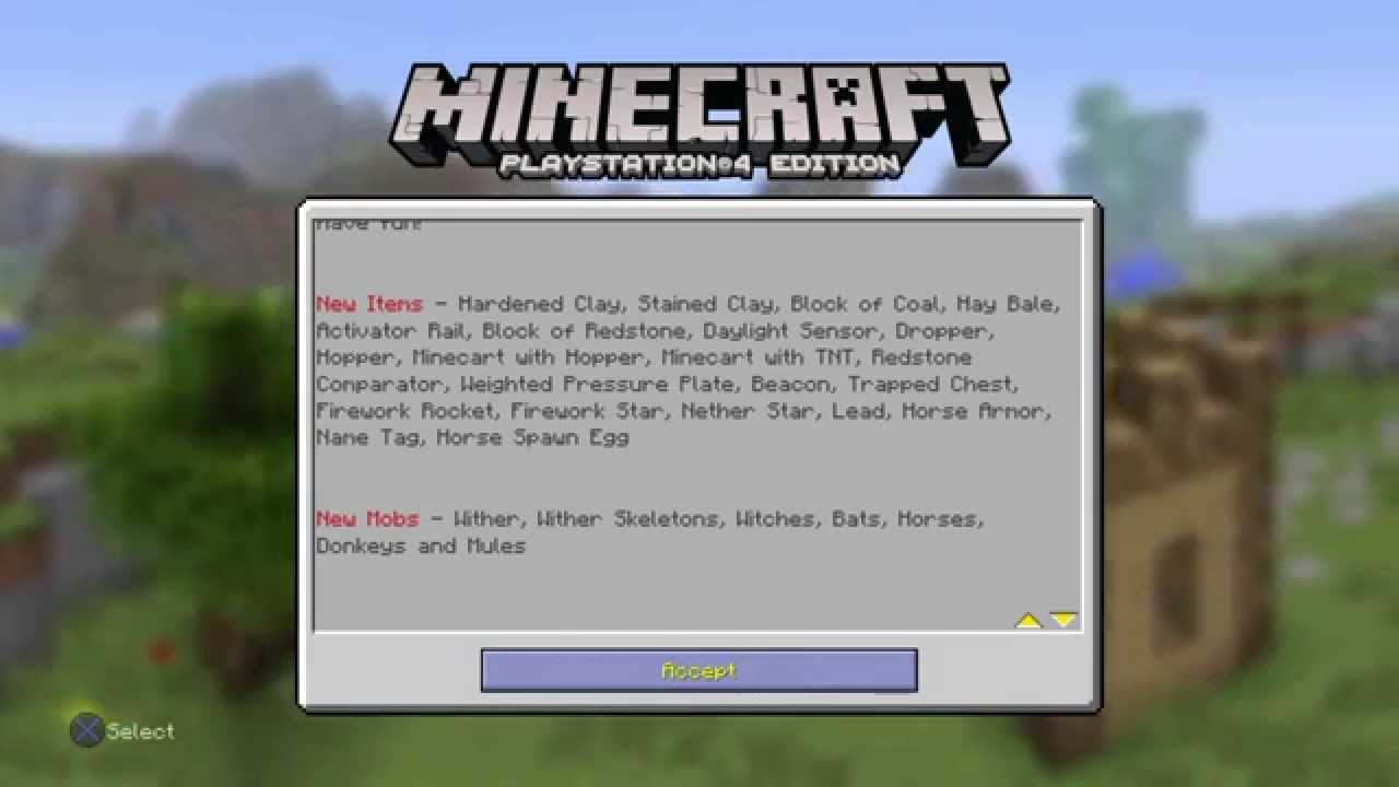 Minecraft PS4 - TITLE UPDATE OUT NOW! - Playstation 4 Minecraft UPDATE