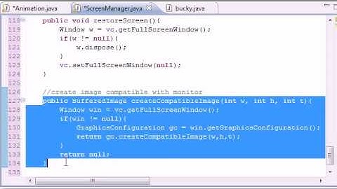 Java Game Development 019 of 036 Compatible Buffer Images