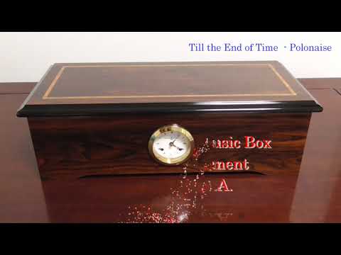 REUGE LARGE CARTEL MUSIC BOX With CLOCK MOVEMENT