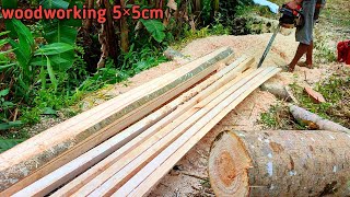 Download Lagu Empuk seperti membelah tahu, Keahlian operator chainsaw membuat usuk ukuran 5×5cm,mudah dan cepat MP3