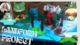 Model of major landforms of earth || landform model project ideas || Landform project for school
