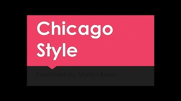 Chicago Style Formatting