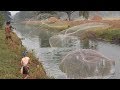 Amazing fishing videos | Serial fishing with 4 fishermen | BIGGEST CATFISH FISHING