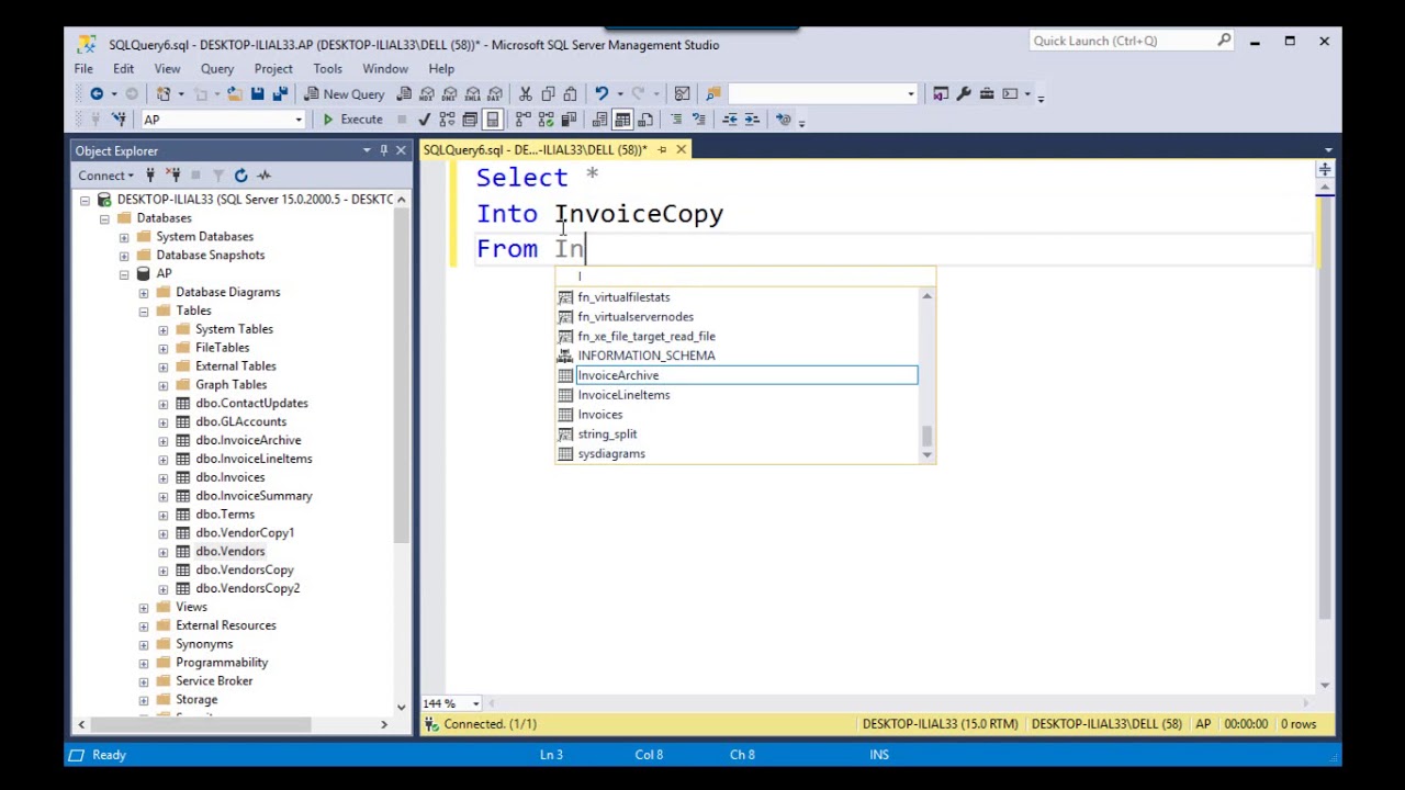 Chapter 10 - Insert, Update and Delete Data - Part I - Insert - YouTube