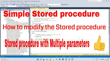 Stored procedures in SQL | Stored procedures with parameters in SQL | How to modify Stored Procedure