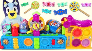 Bluey Uses Magic Play Doh Mega Fun Factory to Make Sweet Treats and Surprise Toys Opening!