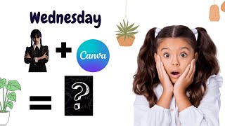 Creating Wednesday Addams template in Canva screenshot 2