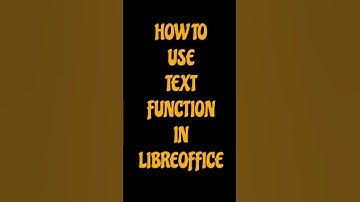 How to use TEXT function in Libreoffice #libreoffice #linux #tipsandtricks