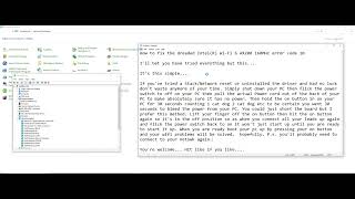 Fixed IntelR Wi Fi 6 AX200 160MHz error code 10