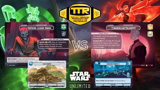 Cheeky Brews: Premier Matchup Spotlight - Chancerllor Palp Blue vs Snoke Lake Country - SWU Gameplay