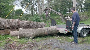 Glenn Lucas first trial with a Log arch trailer