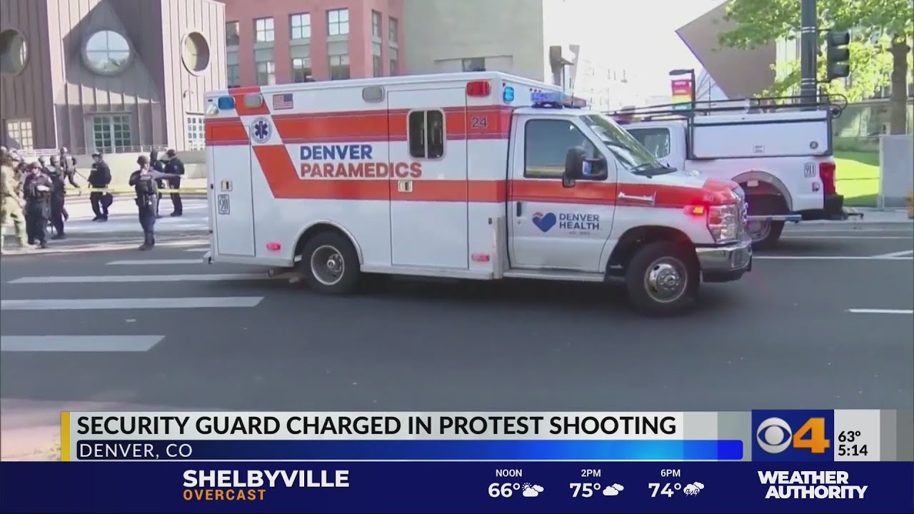 Security guard charged in protest shooting