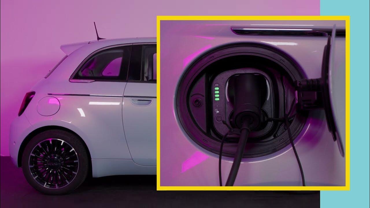 AllElectric Fiat 500 Digital Handover EV Charge Port YouTube