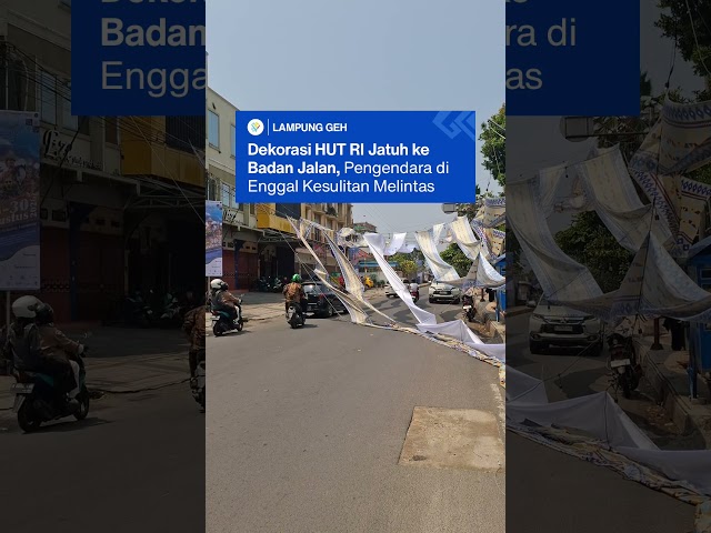 Dekorasi peringatan HUT ke-81 RI di Jalan Tulang Bawang, Enggal Bandar Lampung Terlepas