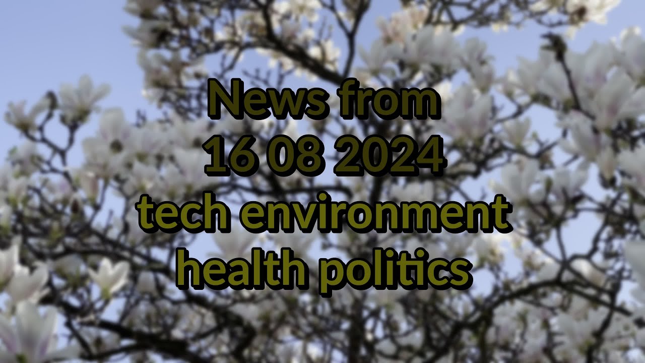 #News from 16 08 2024 charts tech life entertainment health environment 4K