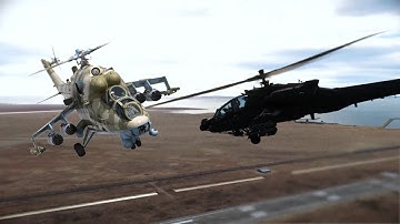 Dcs World 2.7.11 - AH-64D Apache Vs Mi24 Hind - Stay Away From My base