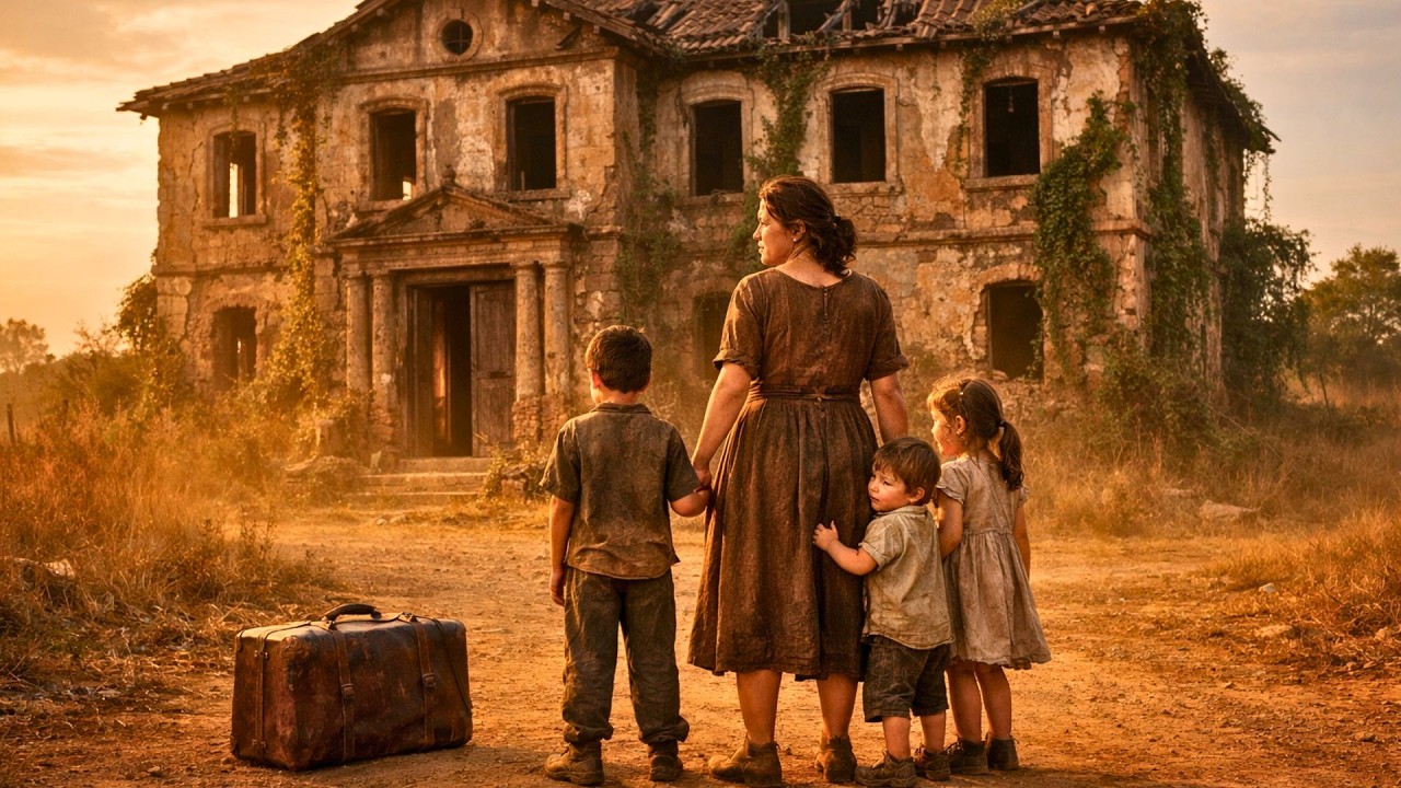 Viúva Que Não Tinha Para Onde Ir… Até Entrar Numa Mansão Abandonada