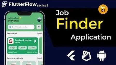 Job Search App Flutter Ui Design In FlutterFlow Tutorial | Job Finder App Ui | Part -1