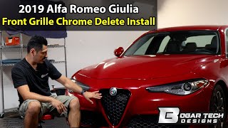 Alfa Romeo Giulia 2016-2025 Front Grille Chrome Delete Install