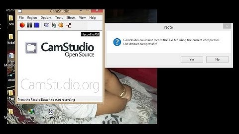 CamStudio could not record the AVI file using the current compressor. Use default compressor?