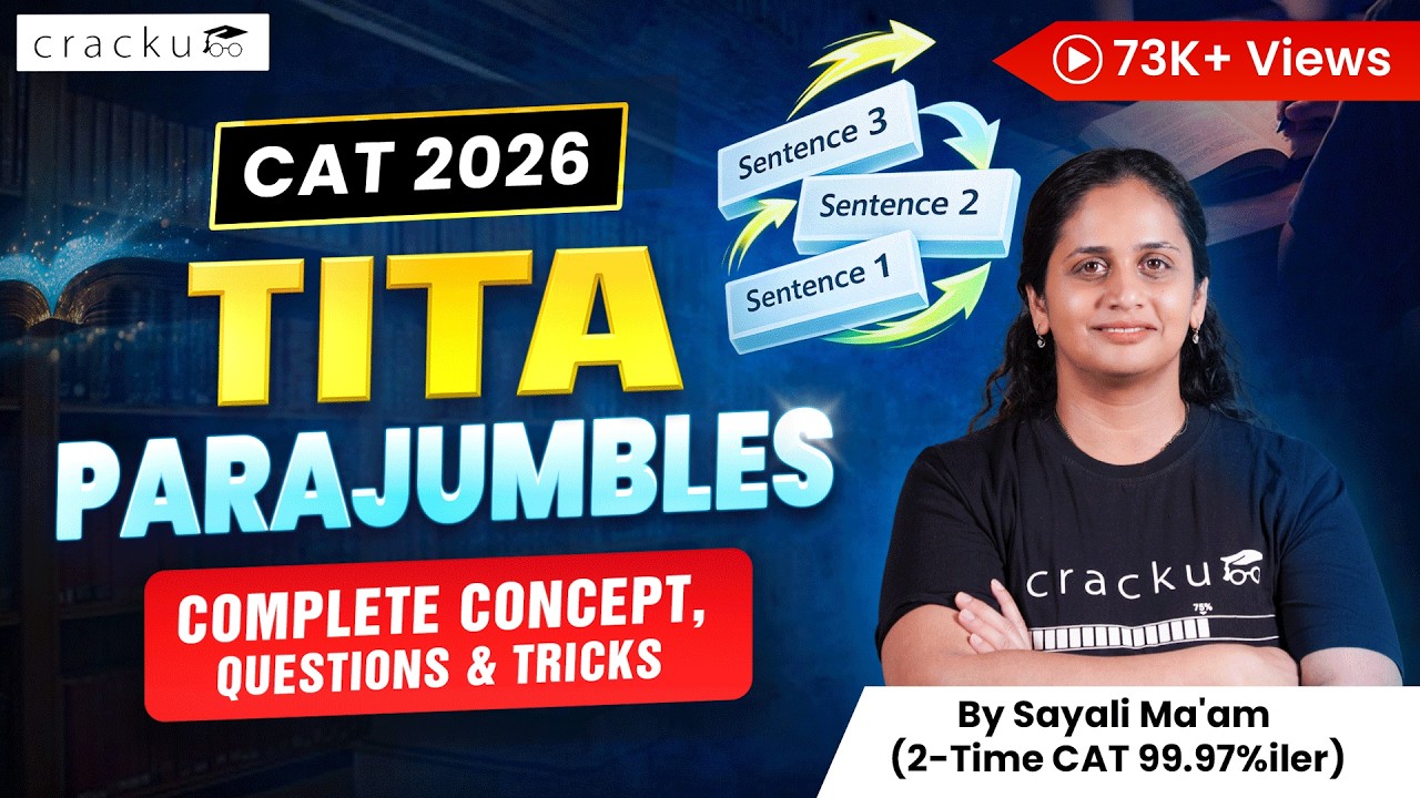 CAT 2026 TITA Parajumbles: Complete Concepts, Questions & Tricks By Sayali Ma'am (CAT 99.97%iler)