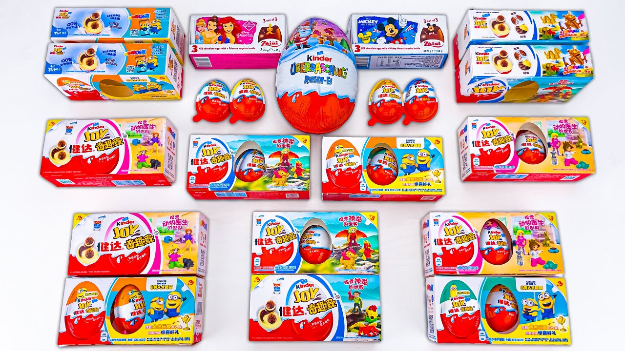 ASMR DISNEY Kinder Surprise SQUISHY Mystery Toys UNBOXING | NO TALKING