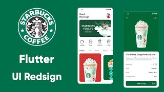 Flutter Starbucks app UI Redesign | Speed Code