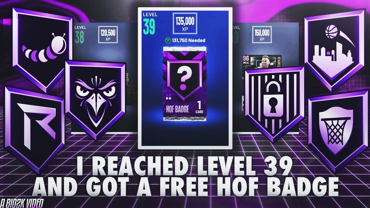 I REACHED *LEVEL 39* IN SEASON 2 AND 2K GAVE ME A FREE HOF BADGE! WHICH