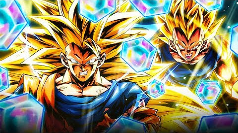(Dragon Ball Legends) Luckiest tag ssj3 goku and ssj2 vegeta f2p summons of all time!