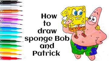 How to Draw SpongeBob and Patrick | Easy Drawing for Kids #spongebob #patrick #sponge #patrick #yt 