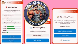HOW TO COMPLETE THE BRO ATHLETE CHALLENGE | join the investing club | Bitlife