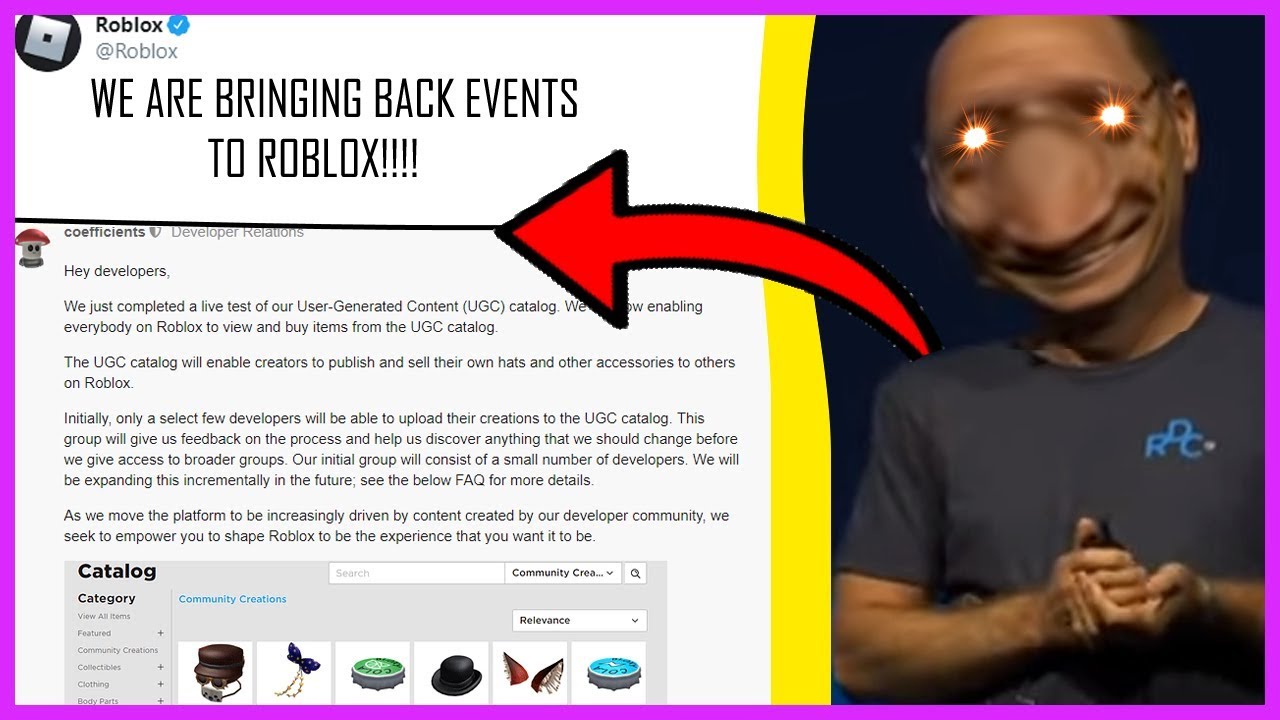 Roblox Is Bringing Back Events With Proof Youtube - is roblox brring events back