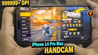 HANDCAM  iPHONE 14 PRO MAX📲 9999999 + DPI❌ 200+ sensitivity✅ 🤣🤣🤣