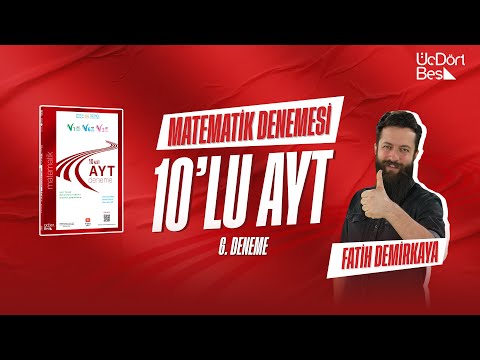 345 YAYINCILIK 10'LU AYT MATEMATİK DENEMESİ | 6. DENEME