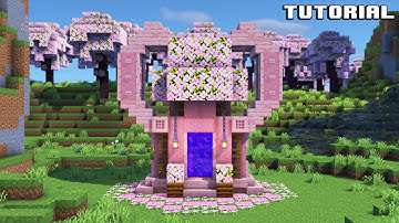 Minecraft 1.20 | How to Build a Fantasy Nether Portal - Cherry grove