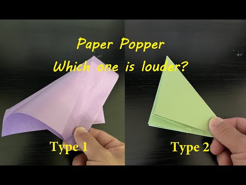 Two paper popper (paper clapper / paper banger), which one is louder? | 比较两种纸炮，谁更响？