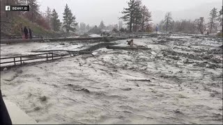 Tropical Storm Hilary creates a massive river of mud and debris in Wrightwood