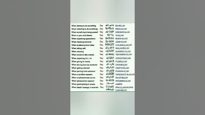 Daily Arabic words