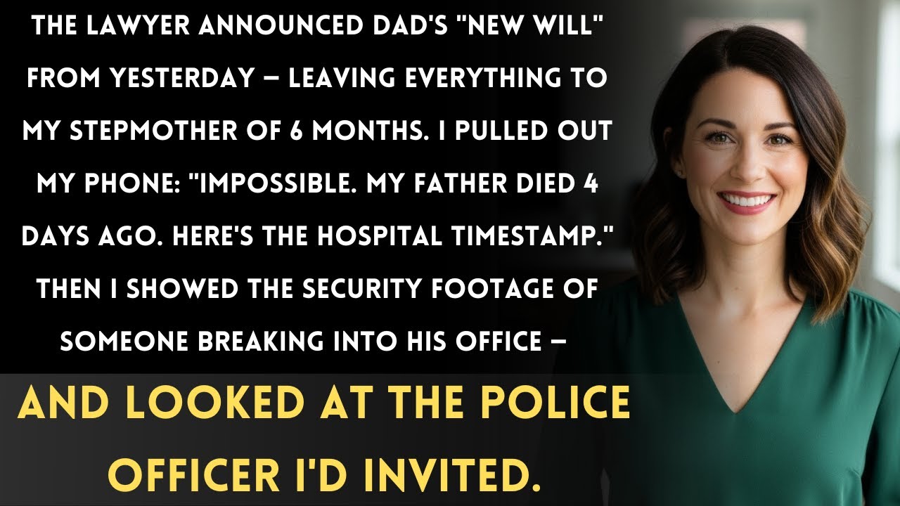 Адвокат сказал: «Ваш отец вчера изменил завещание» — я показал ему отметку времени.