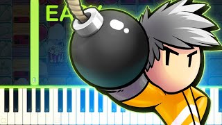 BOMBER FRIENDS THEME - EASY Piano Tutorial
