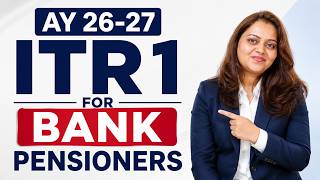 ITR1 Online filing Bank Pensioners AY 2026-27| ITR for pension int. and long term capital gain||