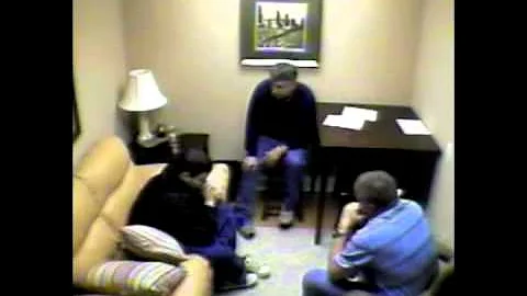 Interview room footage of Jarred Harrell