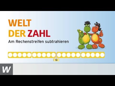 Welt der Zahl | Erklärvideo | Am Rechenstreifen subtrahieren - YouTube