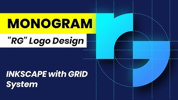 Monogram RG Letter Logo Design with Grid System - Vector SVG Tutorial