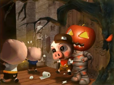 Barnyard Blast: Swine of the Night (NDS) Stage 6 The Castle Of Intolerable Pain Finale Walkthrough